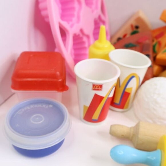Lot of Childrens Pretend Play Kitchen Food Fruits Vegetables Pizza Utensils Kids - Picture 9 of 14